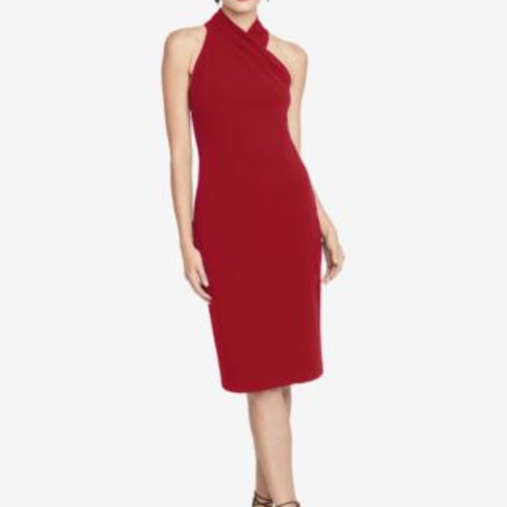 RACHEL Rachel Roy Halter Sheath Dress Red XL